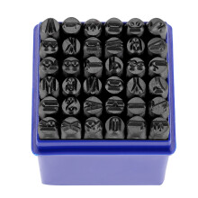 36pcs 6mm Carbon Steel Letter Number Stamp Set for Metal Wood Leather
