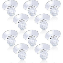 10pcs Flange Inserts, 13/15/17/19/21mm Silicone Breast Pump Flange Insert Wearable Breast Pump Accessories Compatible with Medela/spectra/tsrete/momco