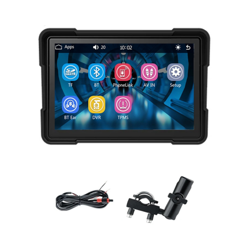 Motorcycle GPS Navigation Wireless Carplay Android Auto MP5 Player