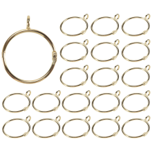 20 Pcs Gold Metal Drapery Loops with Eyelet for Hook Pins (1.5 Inch)