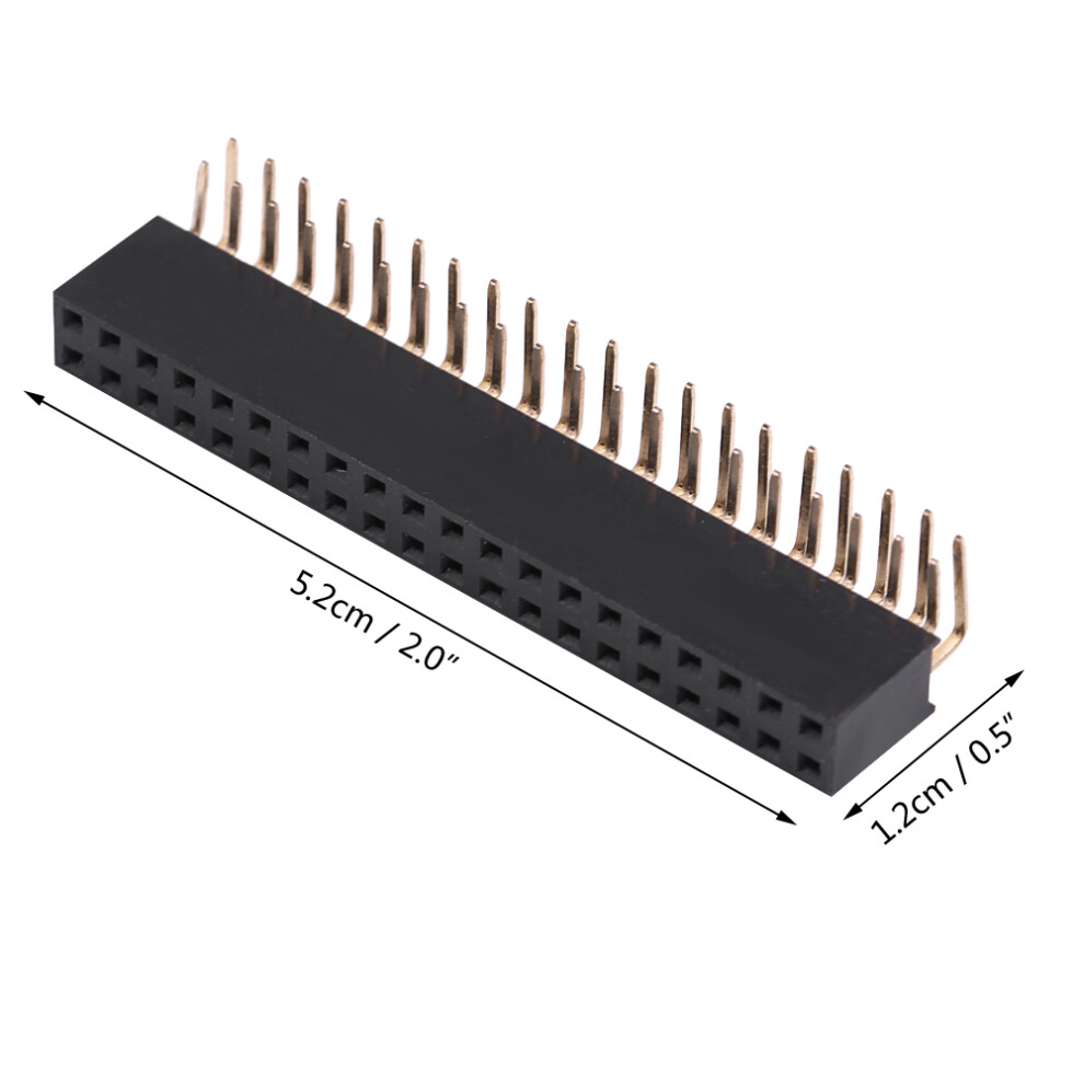 2.54Mm 2X20 Pin Female Header Connector For Raspberry Pi - 3 Pieces 4621334379189