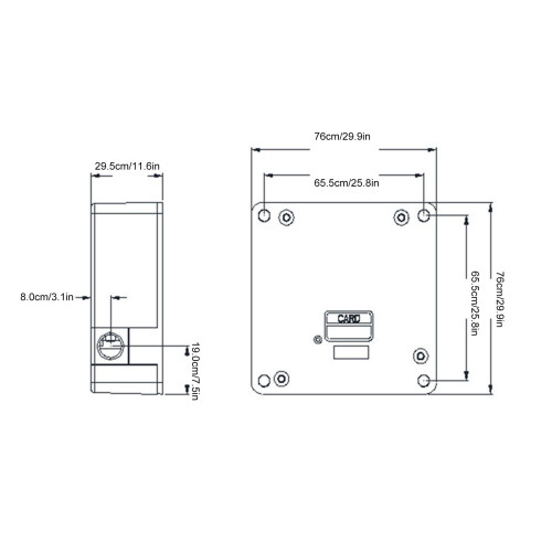 Serrure électronique pour armoire Pro NFC RFID inox/ABS 1