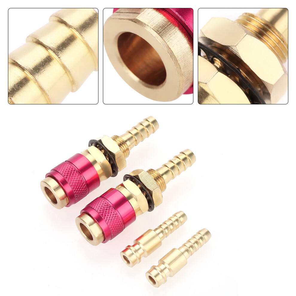2Pcs 8Mm Quick Connector Water & Gas Adapter For Tig Welding Torch 9341334382679