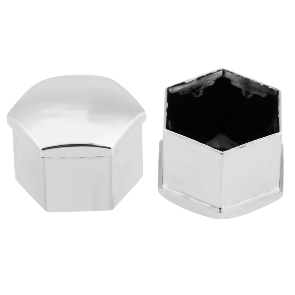 Durable 17Mm Wheel Nut Caps - 20Pcs Universal Fit For Most Cars Silver 3261334384113