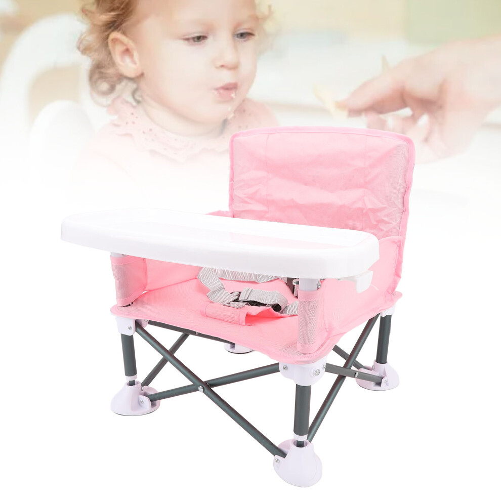 Portable Folding Baby Outdoor Feeding Seat Pink, 36.5cm Height