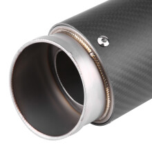 Universal 51mm Carbon Fiber Stainless Steel Motorcycle Exhaust Tip 240mm