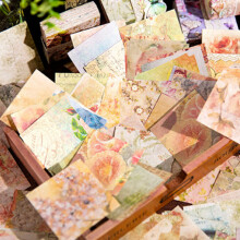 200 Blatt Scrapbook Decoratives Papier Blumen Pflanzen Muster Journaling Zubehör für DIY Kunst Handwerk Karten Typ 2