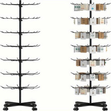 Retail Display Stand 7 Tier Rotating Rack for Store Display Shelves,Jewelry Keyring Socking Hats,Movable Shop Spinner for Toys Show