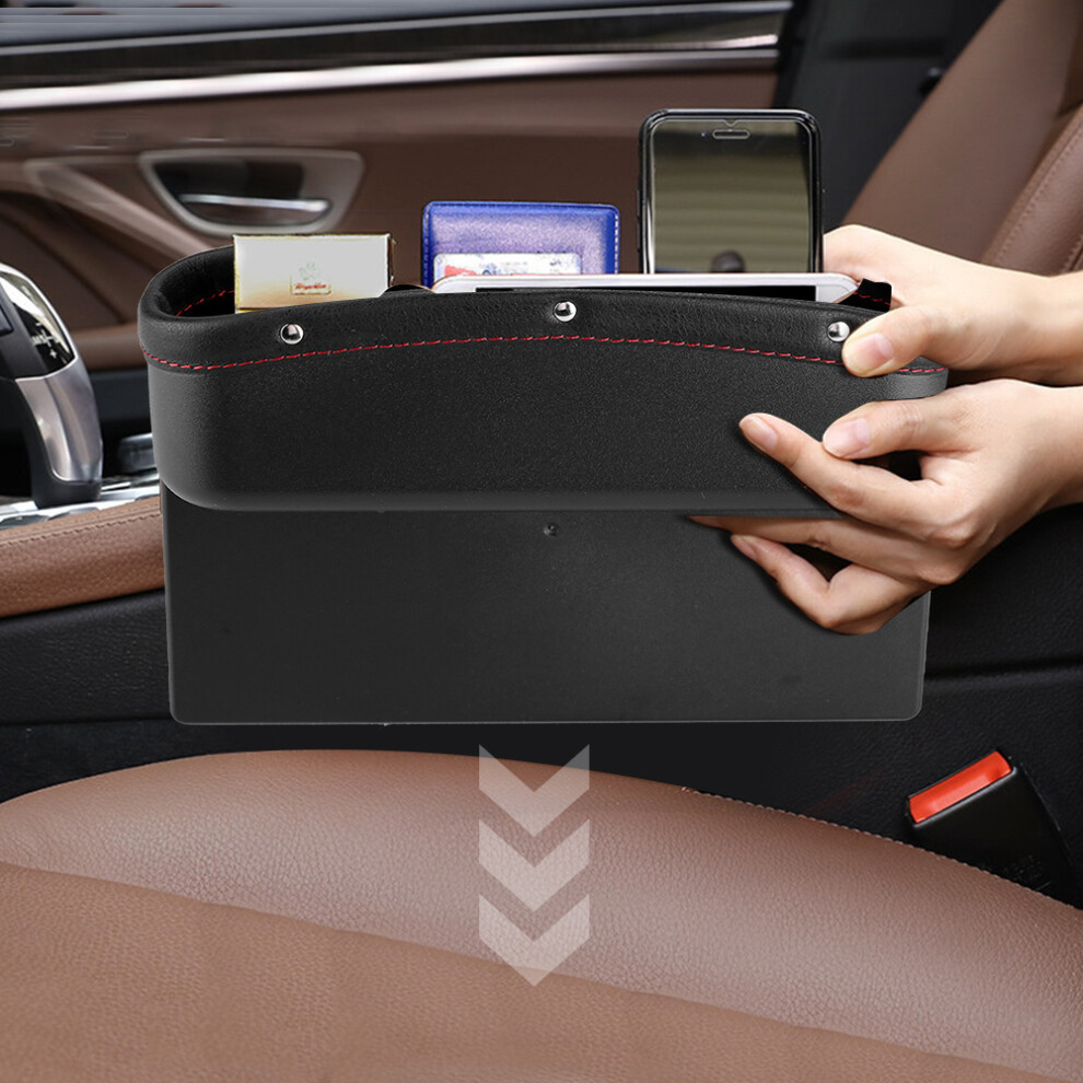 Car Seat Console Gap Filler Organizer 23.5X5.5x16.5cm Black 4941334392538