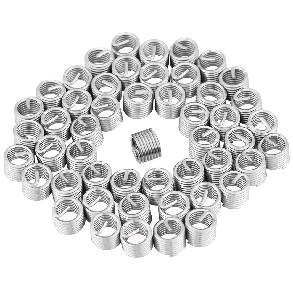 Durable M8 X 1.25 X 1.5D Screw Thread Inserts - Pack Of 50 7631334396243