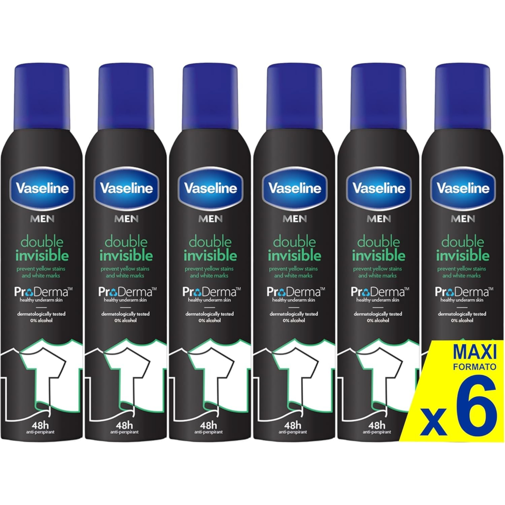 Vaseline 6 X 250Ml Double Invisible 48H Pro Derma Anti-Perspirant