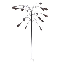 Escultura cinética eólica de cobre con giro triple, 460 g