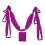 Purple Aerial Yoga Swing Set Polyester Cotton Adjustable for Flexibility Exercise 2