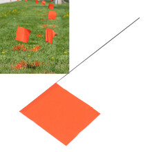 100 pièces de drapeaux de marquage 4 x 5 pouces en PVC, tiges de 15 pouces, colorés