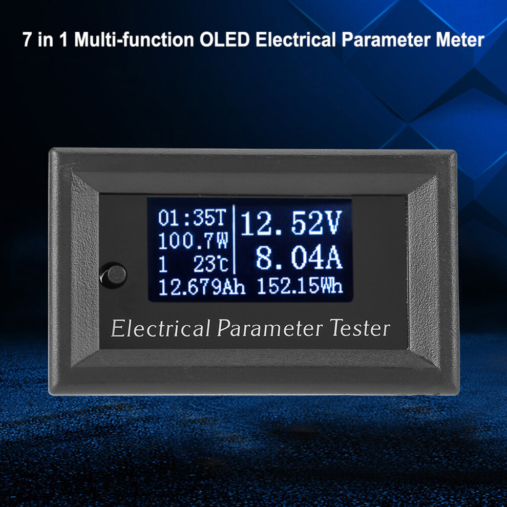 7-In-1 Oled Voltage Current Power Energy Tester 33V/10A White 8781334398392