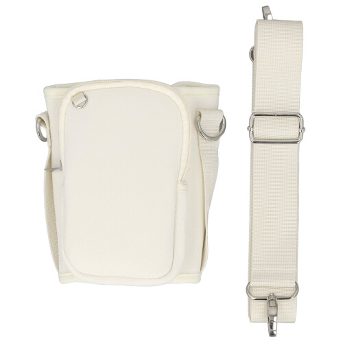Sac porte-bouteille en PU beige, réglable 1