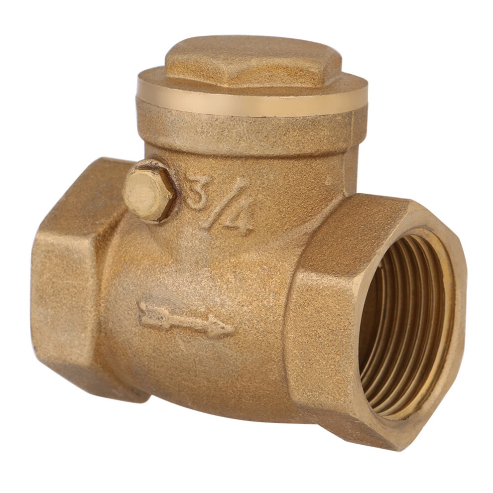 Brass Dn20 Swing Check Valve 1Pc Non-Return 232Psi Water Backflow Prevention 7901334399743