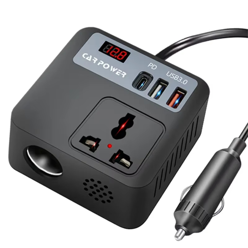 Bilinverter 12v til 220v biloplader lastbil multifunktionel bilstrøm