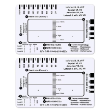 2pcs ECG 7 Step Ruler,ECG 7 Step Ruler for ECG/EKG Interpretation