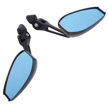 Blauer Aluminium-Lenkerendspiegel 360 verstellbar M10/M8