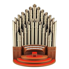 Pfeifenorgel-Stiftehalter, lustiger Stifthalter, Schreibtischdekoration, A