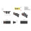 3-in-1-Schalterpanel, rotes Licht, 16 A, Doppel-USB/12V 2