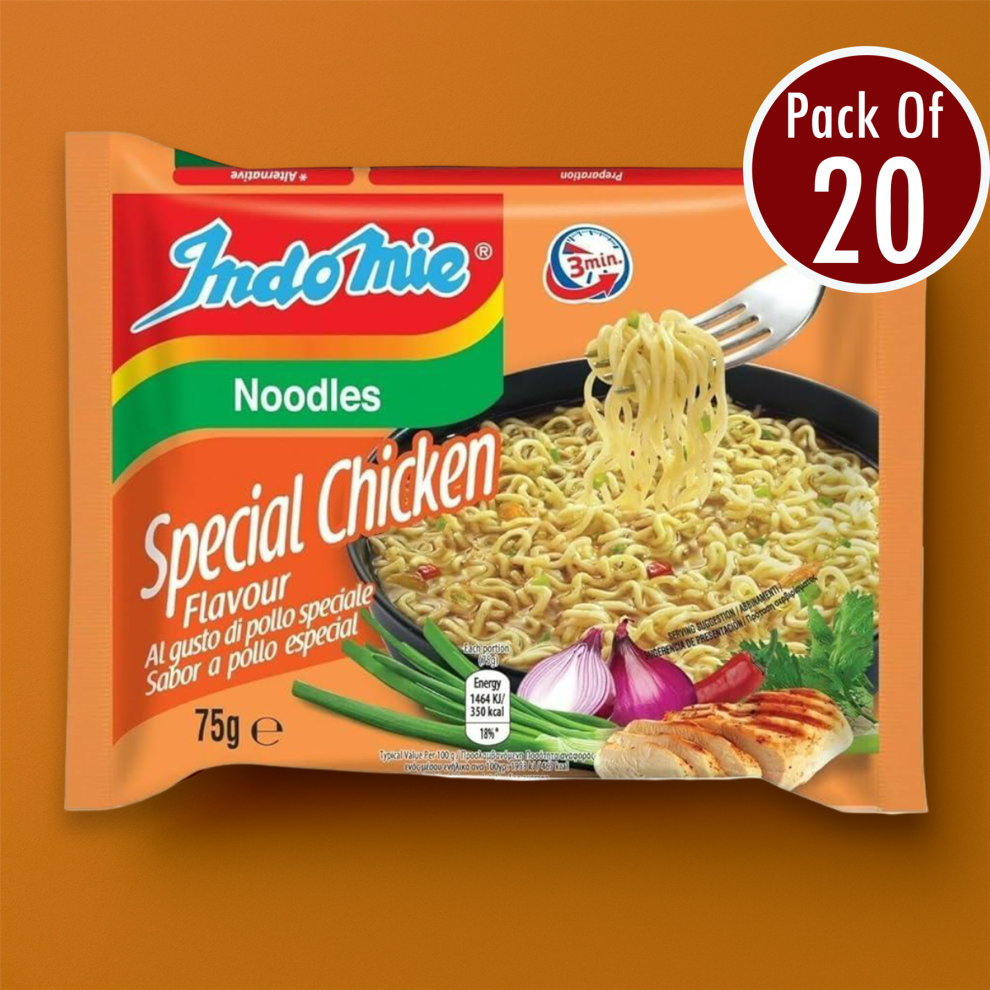 Saras Flavours Of Asia Indomie Noodles Special Chicken 75G (Pack Of 20)