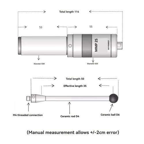 MMP25 3D Light Edge Finder Center Sub-Center Rod Detection Sensor 2
