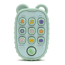 Bear Shaped Silicone Teether Toy for Toddlers - , B