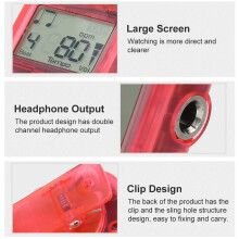 Mini Digital Beat Tap M50 Metronome - Red, 5.5x3.2x3.5cm