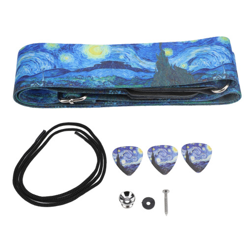 Correa Noche Estrellada 85-145cm 5cm Nylon/Cuero 2