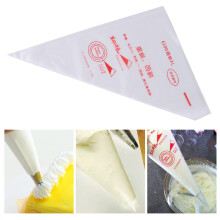 Food Grade Plastic Icing Bags 100pcs Large Pastry Decorating Tool (L)