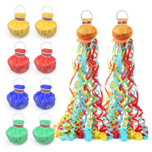 Confezione da 10 coriandoli colorati, stelle filanti da lanciare a mano