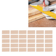 30 Stück Flacher Buchenholz-Dübelblock 5x19x30mm
