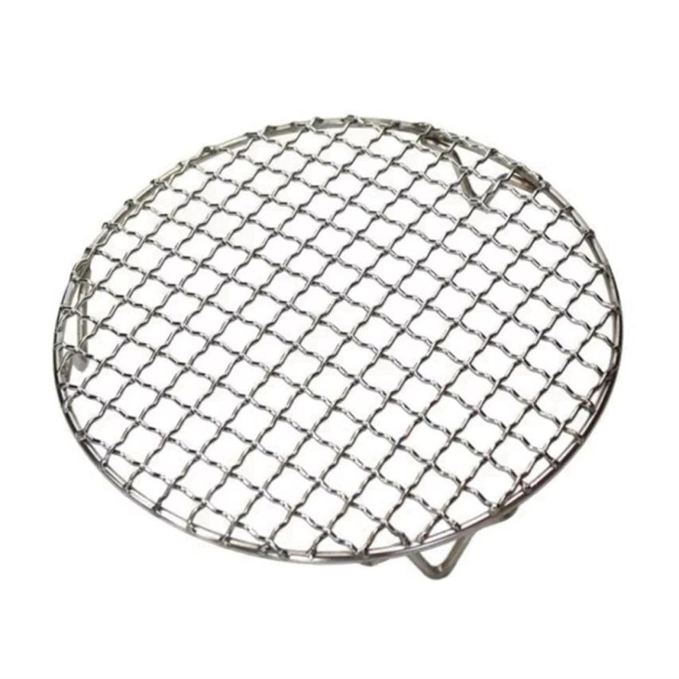 Stainless Steel Barbecue Grill Mesh 22.5cm - Round BBQ Net with Stand-image-OPC-PJCXN62-NEW