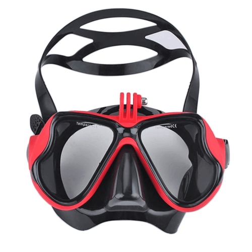 Support de caméra pour masque de plongée sous-marin rouge