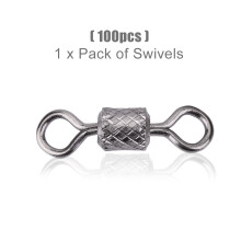 High Strength 8# Copper Swivels 100pcs Fishing Accessories Kit