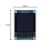 Tela de exibição do módulo OLED de 1,5 polegadas e 4 pinos SH1107 Drive IC 128x128 IIC 3
