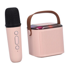 Mini Kinder Bluetooth Karaoke Maschine, 16-Kern-Dual-Lautsprecher, RGB-Licht, 1200mAh Batterie