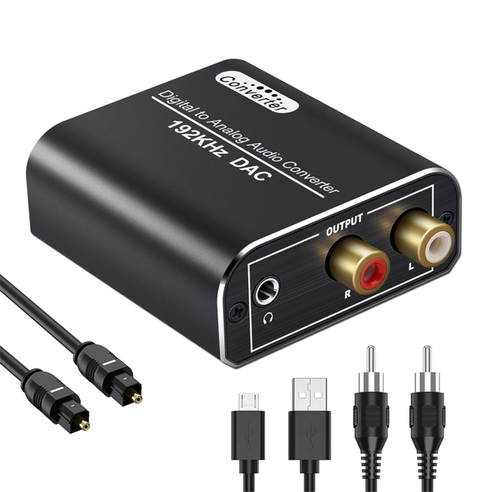 Digital To Analog Audio Converter,192Khz Digital Coaxial And Optical 4713699838422