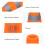 4Pcs 45cm Reflective Foldable Traffic Cones Waterproof Oxford Safety 10