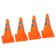 4Pcs 45cm Reflective Foldable Traffic Cones Waterproof Oxford Safety
