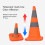 4Pcs 45cm Reflective Foldable Traffic Cones Waterproof Oxford Safety 8