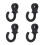 Archery Enhancer: 4Pcs Black Rubber Bow String Dampers for Compound 2