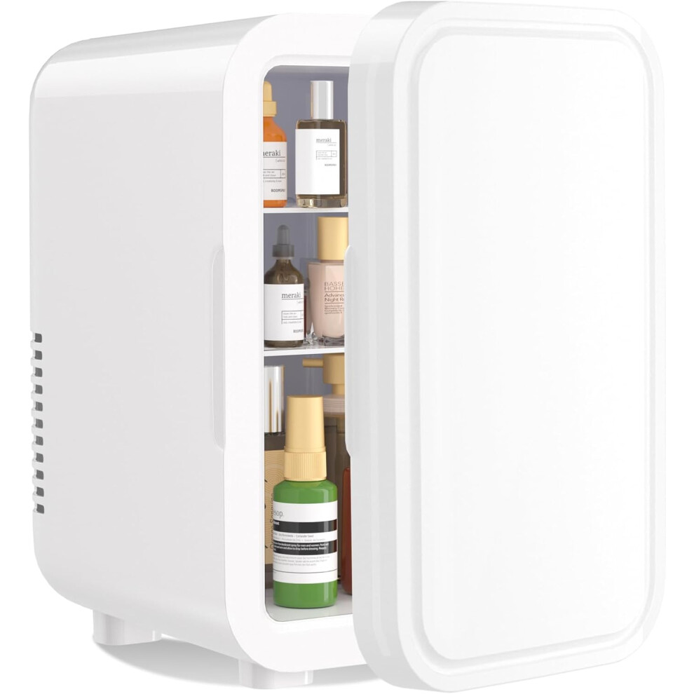 Mini Refrigerador TermoeléCtrico PortáTil De 6 L/8 Latas, 2 Unidades Para Dormitorio, Cuidado De La Piel, Bebidas Y Oficina, Color Blanco-image