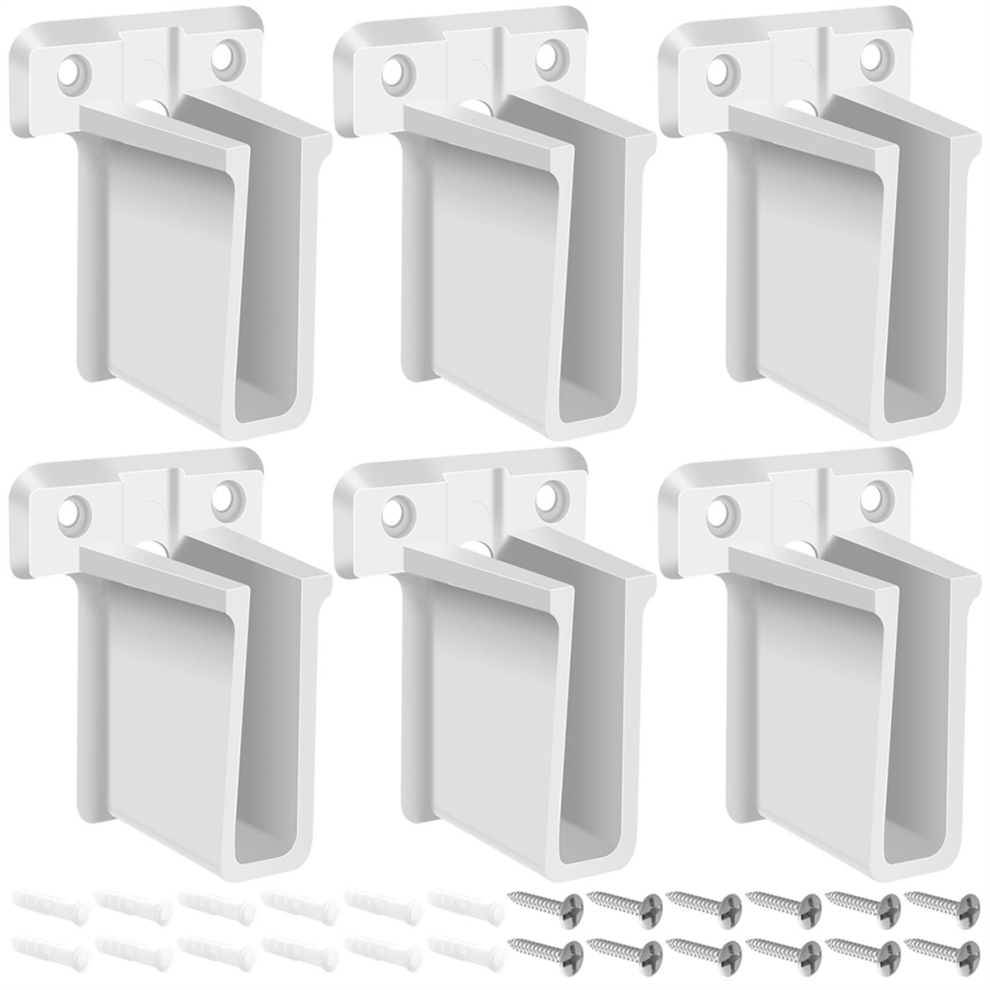6 Pack Wire Shelf End Brackets Closet Shelves Brackets Wall Mount 4713699841828
