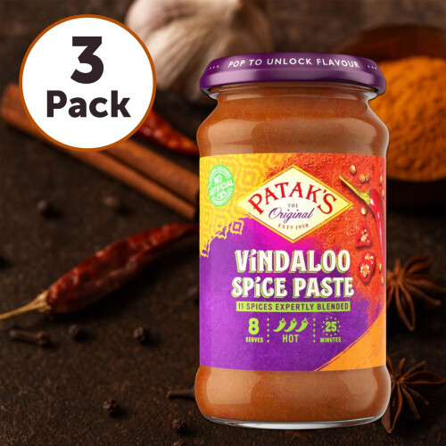 Patak's Vindaloo Curry Paste 283g (Pack of 3)