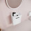 Balterley White 400mm Wall Hung Cloakroom Vanity Basin Unit with Black Handle Compact Bathroom Storage 3