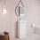 Balterley White 400mm Floor Standing Cloakroom Vanity Basin Unit with Brushed Brass Handle Compact Bathroom Storage 4