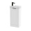 Balterley White 400mm Floor Standing Cloakroom Vanity Basin Unit with Black Handle Compact Bathroom Storage 2